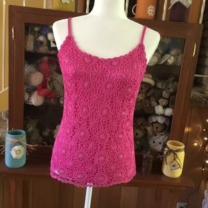 🌺BEAUTIFUL CROCHETED OVERLAY TANK🌺